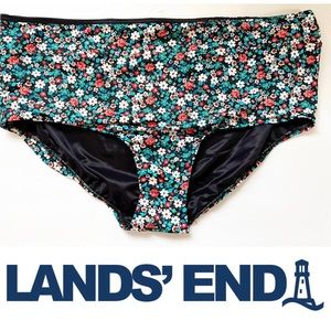 Lands’End Plus Size Bathing Suit Bottom Floral Print Size 22W